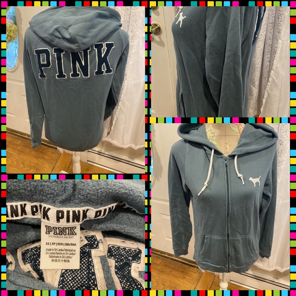 Like New Pink Victoria Secret Full Zip Hoodie - Picture 8 of 8